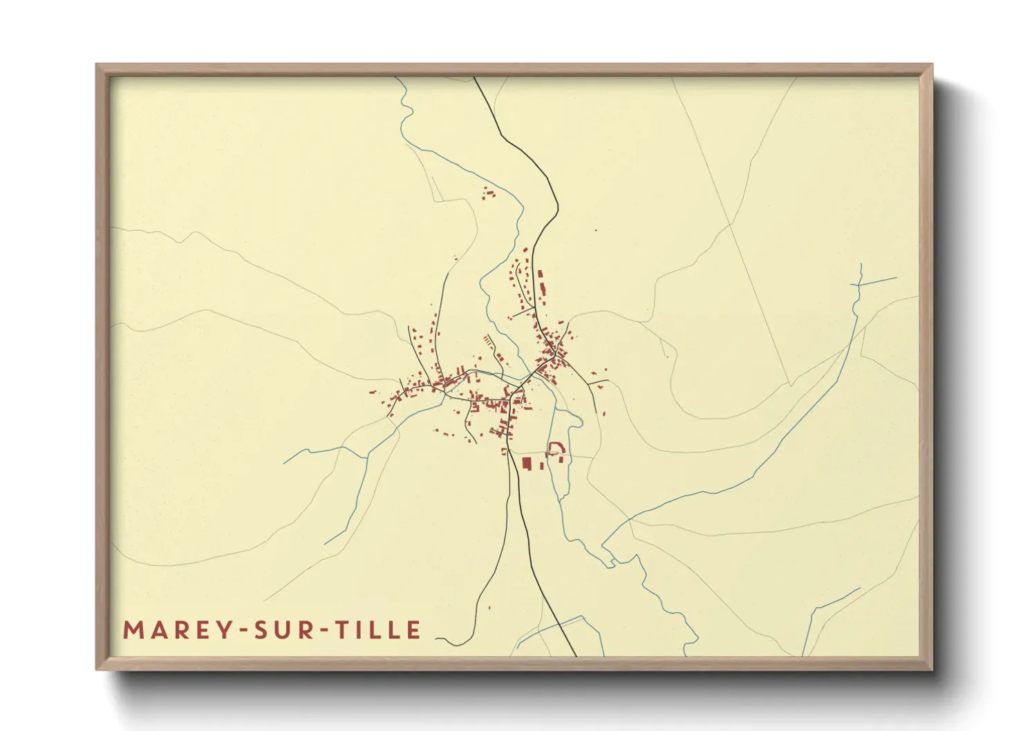 Un poster carteMarey-sur-Tille