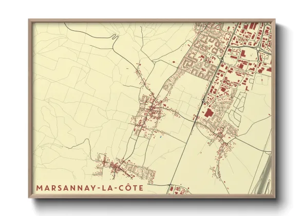 Une affiche de carte sur Marsannay-la-Côte