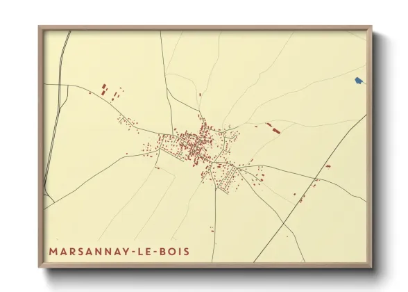 Une affiche de carte sur Marsannay-le-Bois