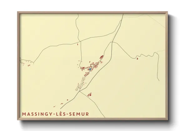 Une affiche de carte sur Massingy-lès-Semur