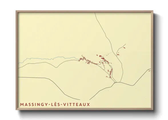 Une affiche de carte sur Massingy-lès-Vitteaux