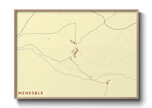 Une affiche de carte sur Menesble