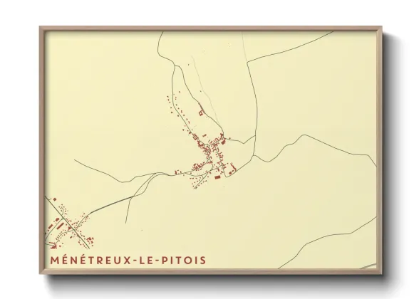 Une affiche de carte sur Ménétreux-le-Pitois