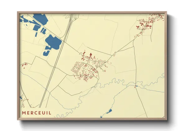 Une affiche de carte sur Merceuil