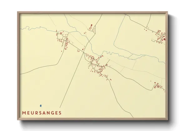 Une affiche de carte sur Meursanges