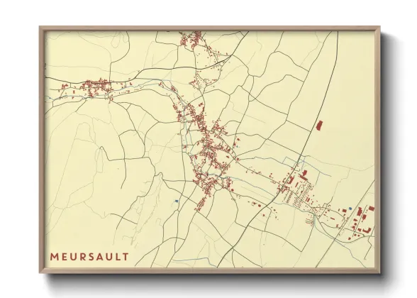 Une affiche de carte sur Meursault