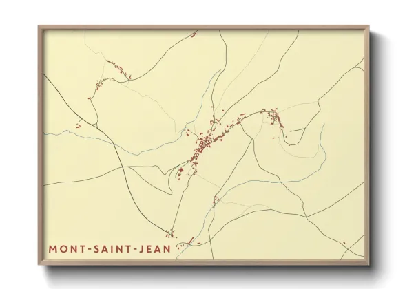 Une affiche de carte sur Mont-Saint-Jean