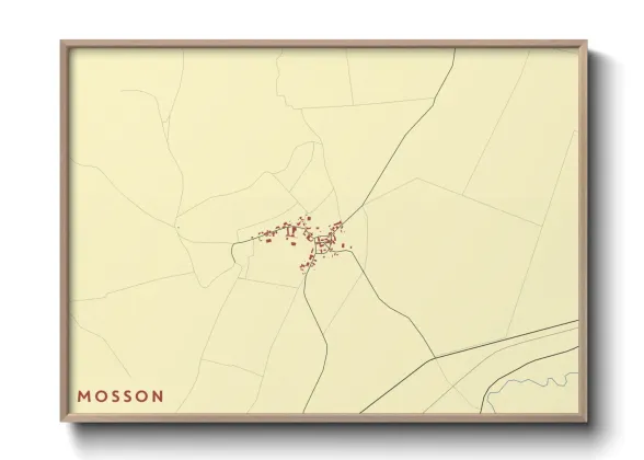 Une affiche de carte sur Mosson