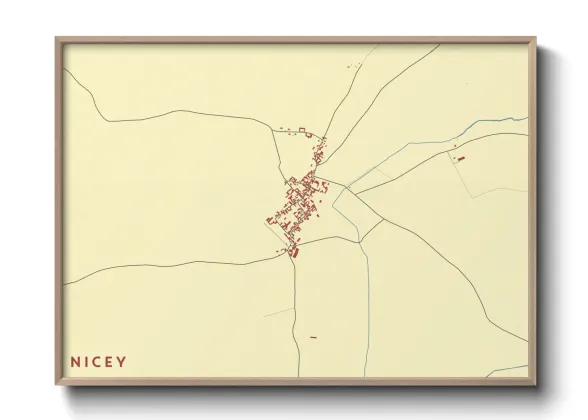 Une affiche de carte sur Nicey