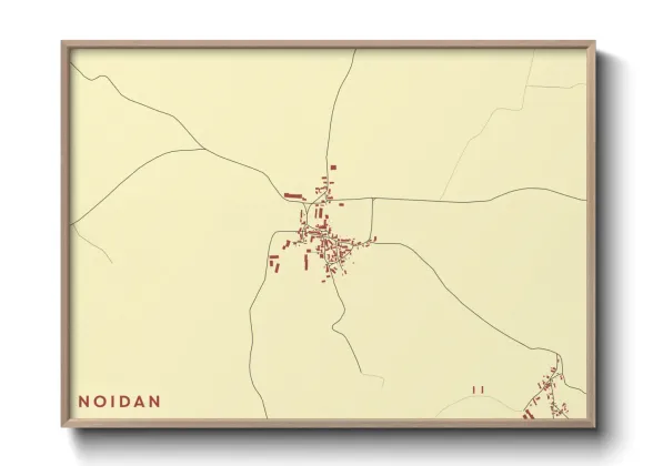 Une affiche de carte sur Noidan