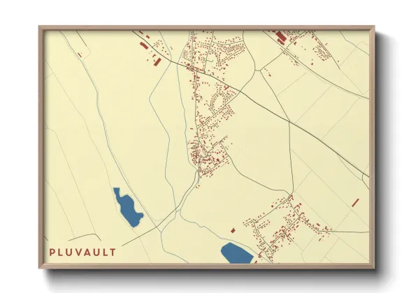 Une affiche de carte sur Pluvault