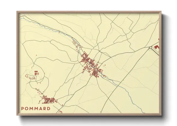 Une affiche de carte sur Pommard