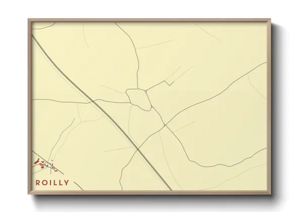 Une affiche de carte sur Roilly