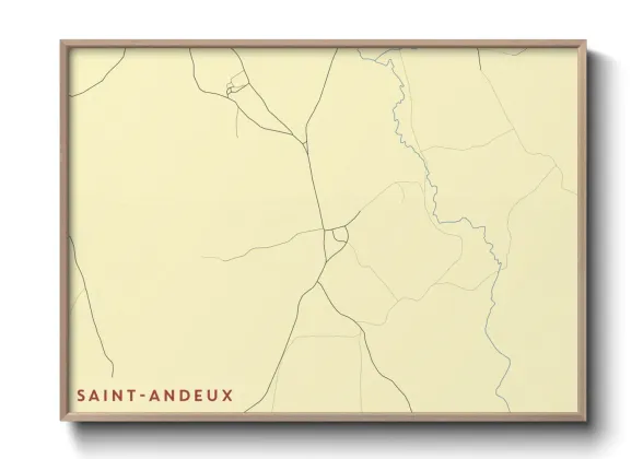 Une affiche de carte sur Saint-Andeux