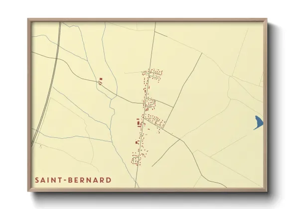Une affiche de carte sur Saint-Bernard