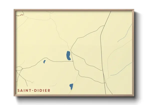 Une affiche de carte sur Saint-Didier
