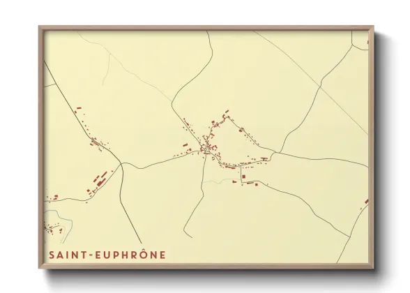 Une affiche de carte sur Saint-Euphrône