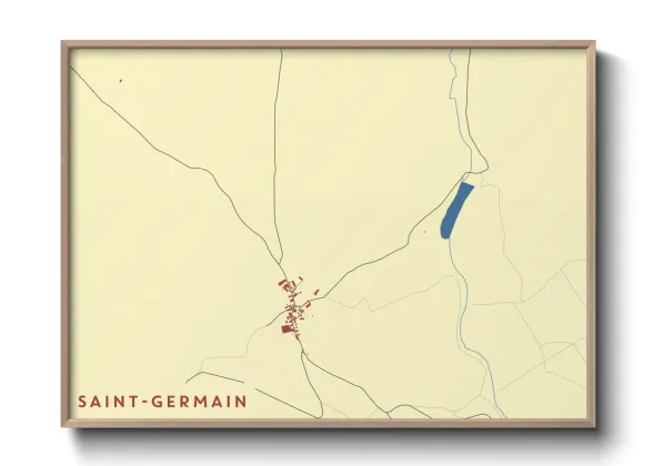Une affiche de carte sur Saint-Germain