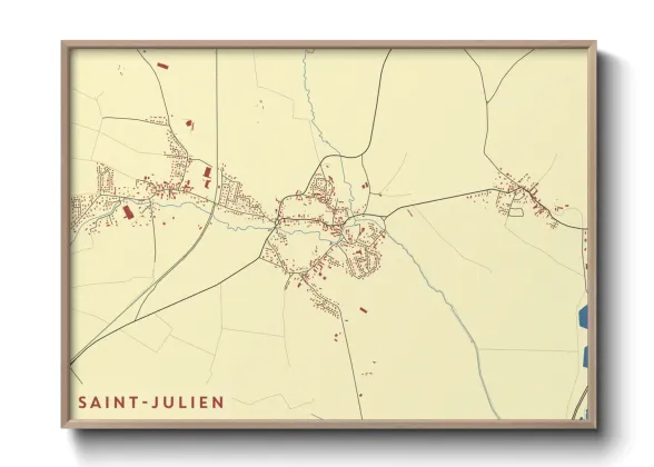 Une affiche de carte sur Saint-Julien