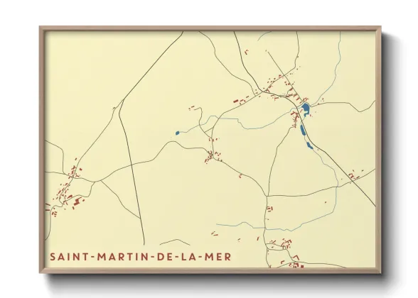 Une affiche de carte sur Saint-Martin-de-la-Mer