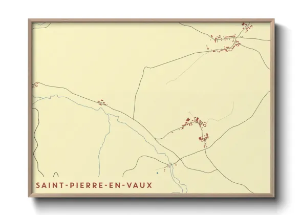 Une affiche de carte sur Saint-Pierre-en-Vaux