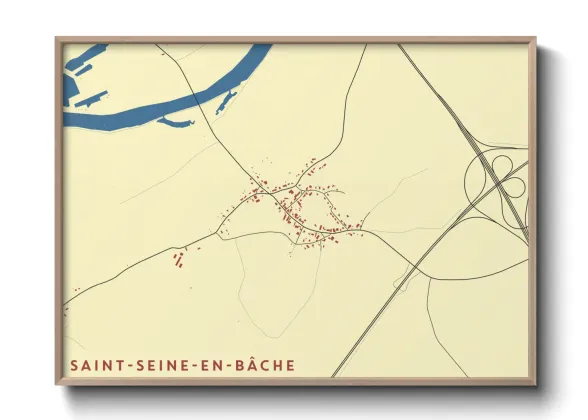 Une affiche de carte sur Saint-Seine-en-Bâche