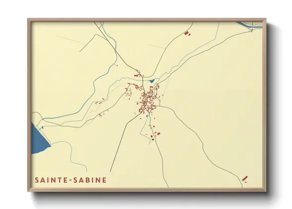 Une affiche de carte sur Sainte-Sabine