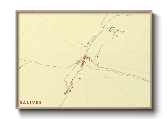Une affiche de carte sur Salives