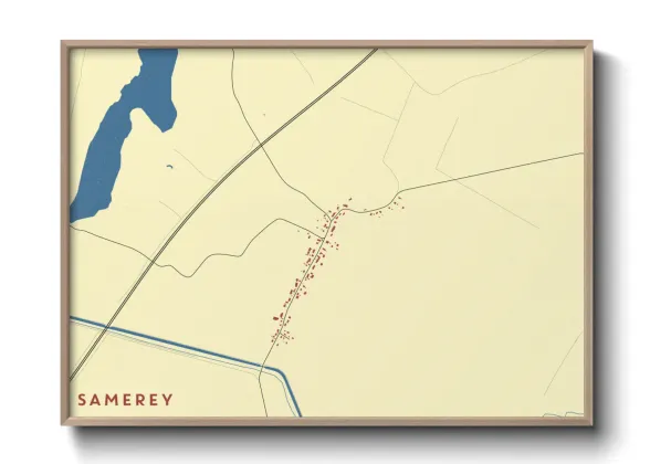 Une affiche de carte sur Samerey