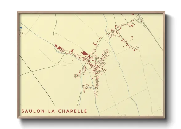 Une affiche de carte sur Saulon-la-Chapelle