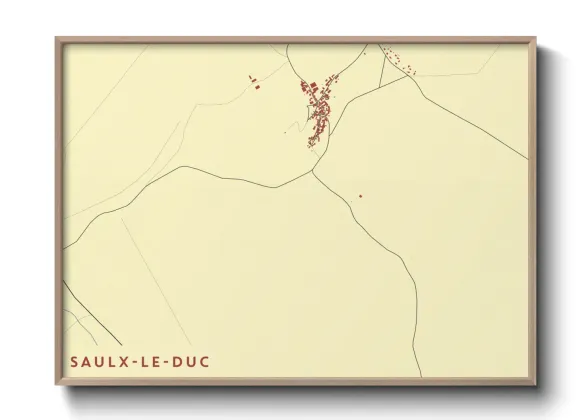 Une affiche de carte sur Saulx-le-Duc