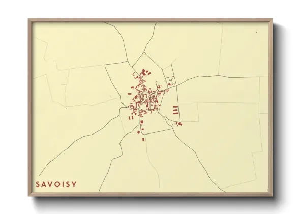 Une affiche de carte sur Savoisy