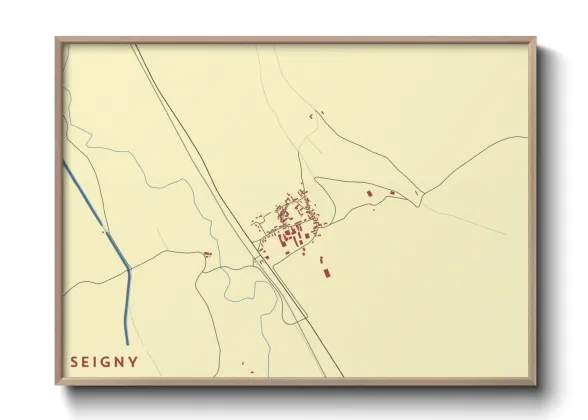 Une affiche de carte sur Seigny