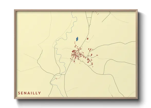 Une affiche de carte sur Senailly
