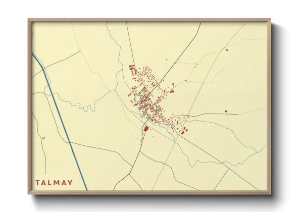 Une affiche de carte sur Talmay