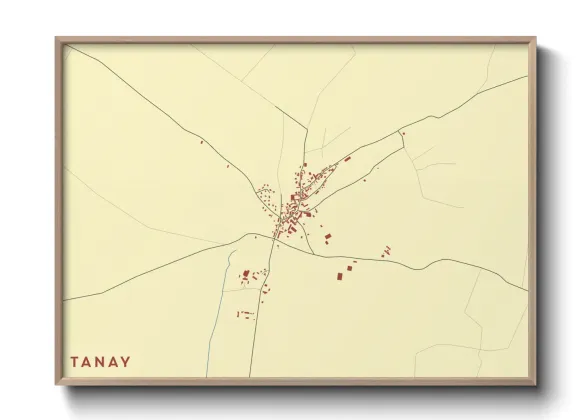 Une affiche de carte sur Tanay