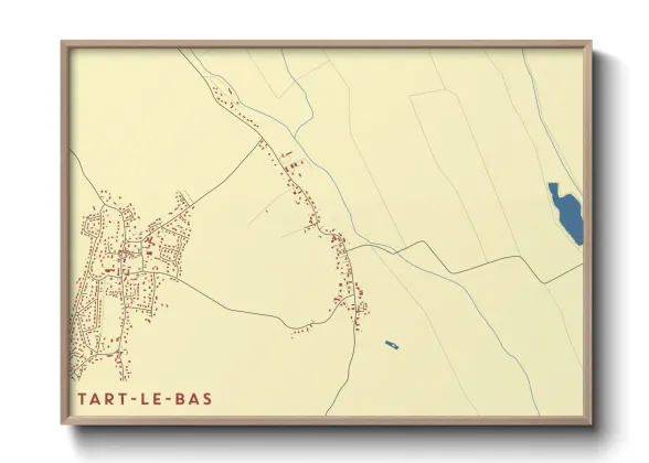 Une affiche de carte sur Tart-le-Bas