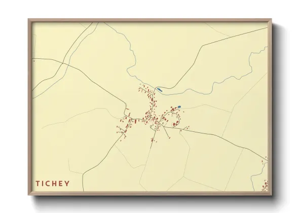 Une affiche de carte sur Tichey