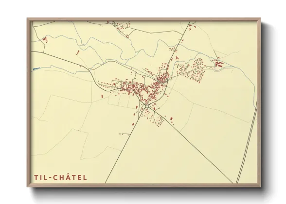Une affiche de carte sur Til-Châtel