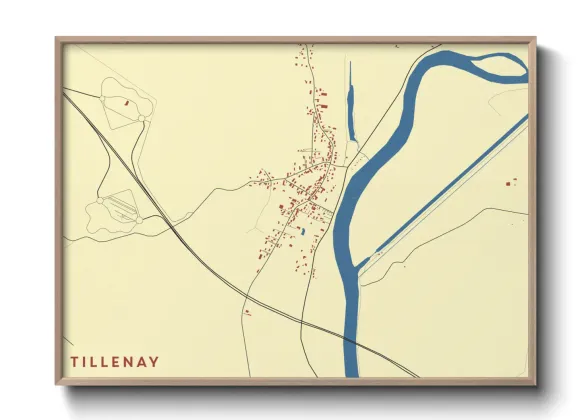 Une affiche de carte sur Tillenay