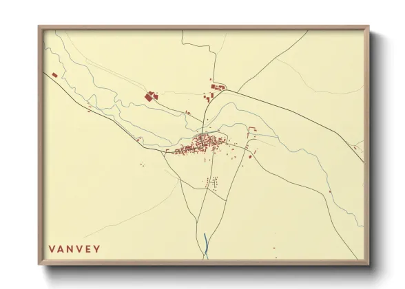 Une affiche de carte sur Vanvey