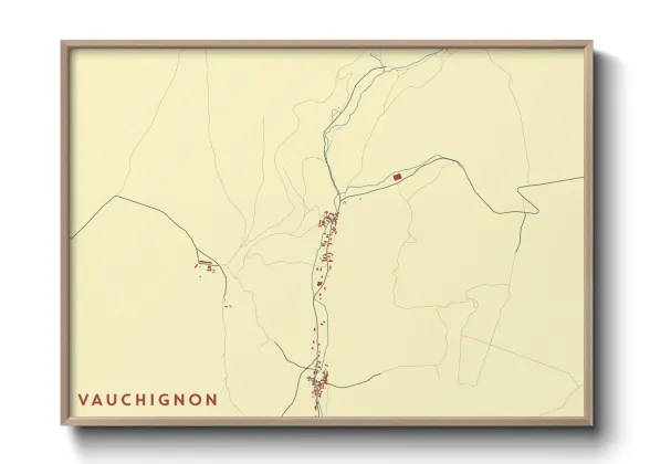 Une affiche de carte sur Vauchignon