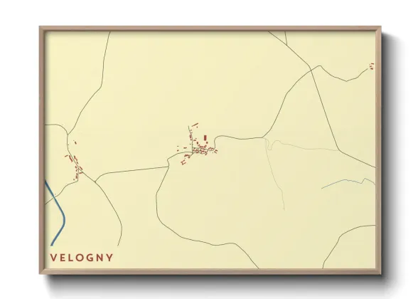 Une affiche de carte sur Velogny