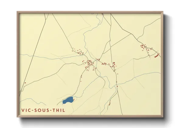 Une affiche de carte sur Vic-sous-Thil
