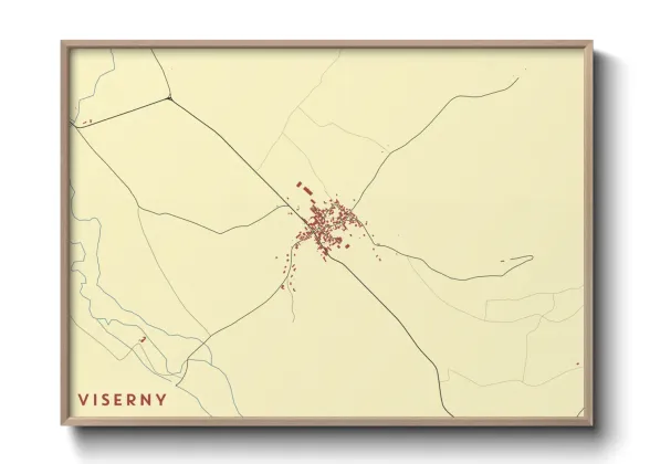 Une affiche de carte sur Viserny
