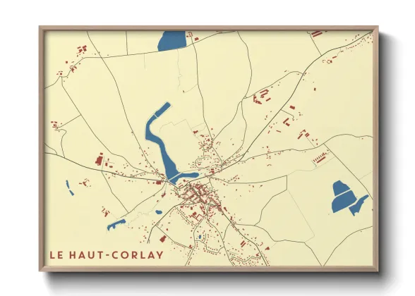 Une affiche de carte sur Le Haut-Corlay