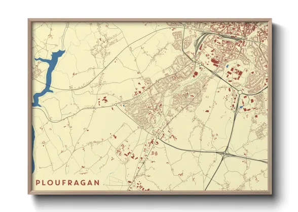 Une affiche de carte sur Ploufragan