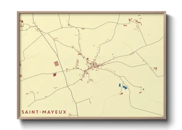Une affiche de carte sur Saint-Mayeux