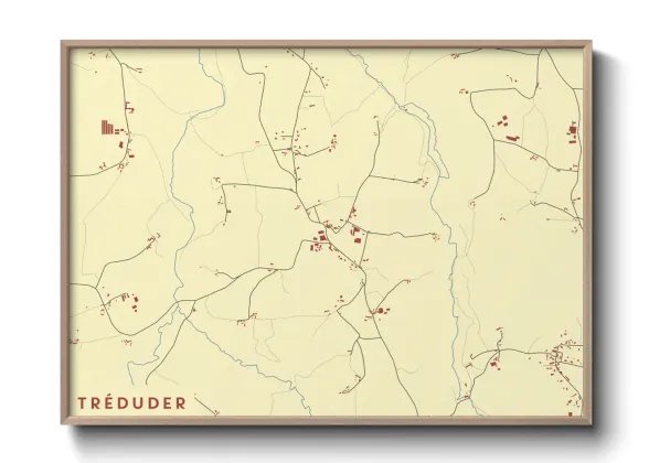 Une affiche de carte sur Tréduder