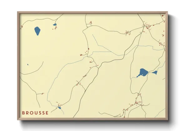 Une affiche de carte sur Brousse